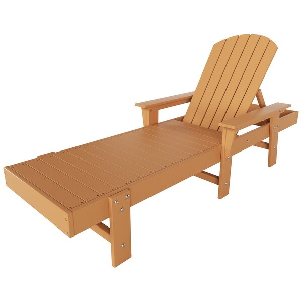 Polytrends Altura Poly EcoFriendly All Weather Reclining Chaise Lounge with Arms