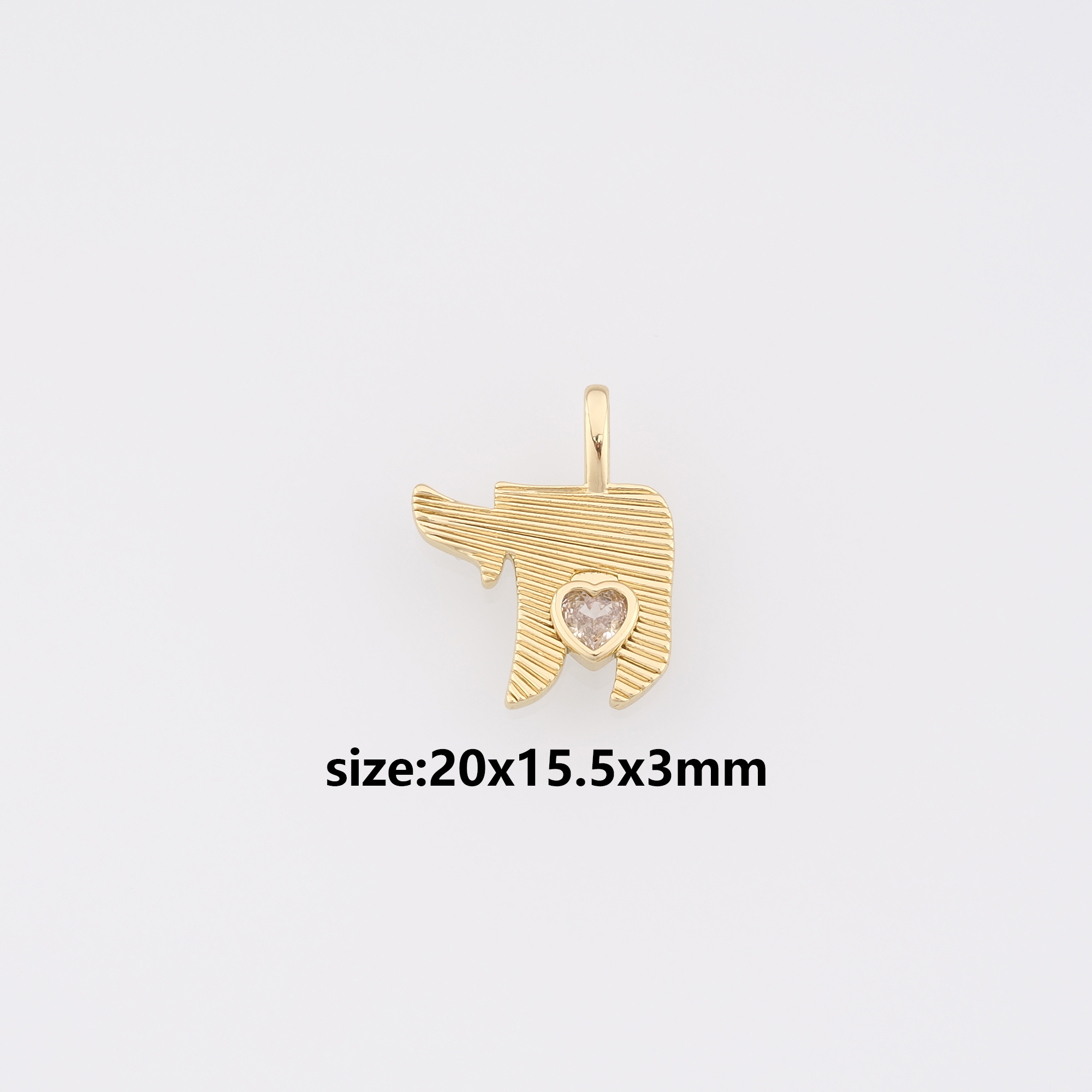 18K Gold Filled Heart Pendant,CZ Micro Pave Heart Charm Earrings Necklace for DIY Jewelry Making Supply