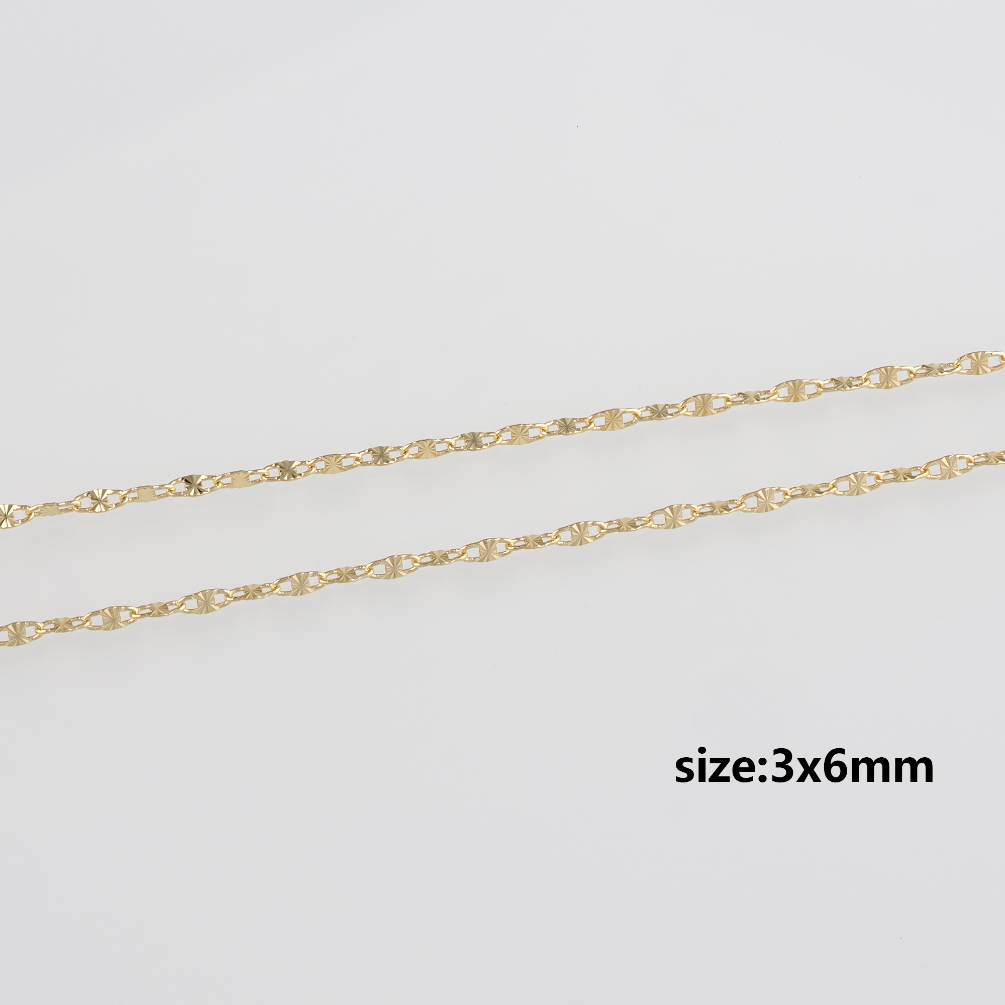 18K Gold Filled Cable Chain Necklace,Dainty Thin Link Chain,Gold Oval Chain Necklace for Women DIY Jewelry Making Supply