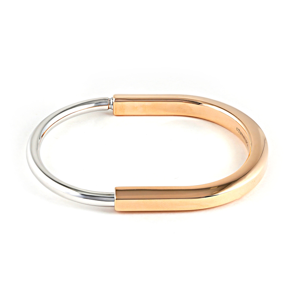 Tiffany & Co. Lock Bracelet 18K White Gold & 18K Rose Gold 73027381