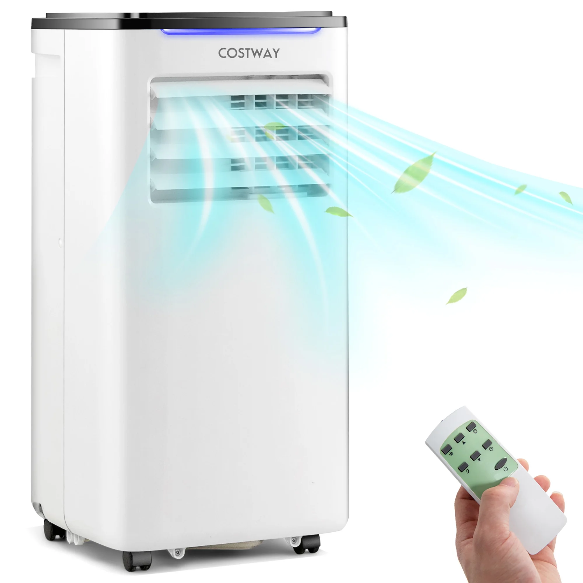 Costway 5200 BTU (8000 BTU ASHRAE) Portable Air Conditioner 3-in-1 AC Unit w/ Cool Dehum Fan Sleep Mode
