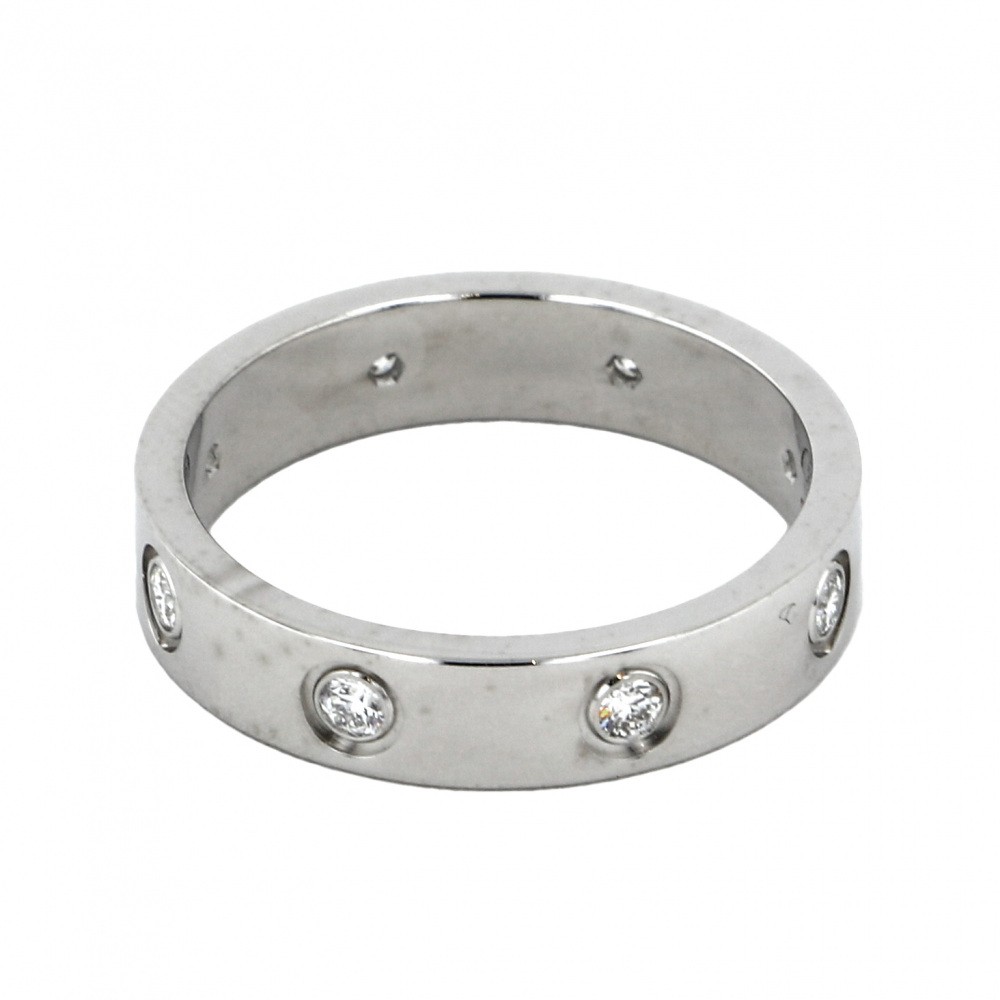 Cartier Love 8P Diamond Ring 18K White Gold
