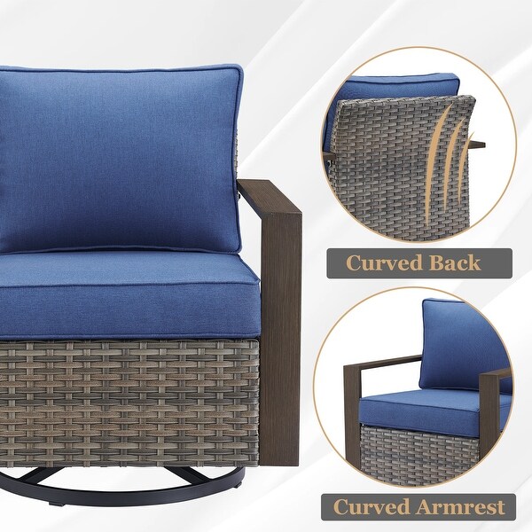 Patio Wicker Rocking Glider Chair