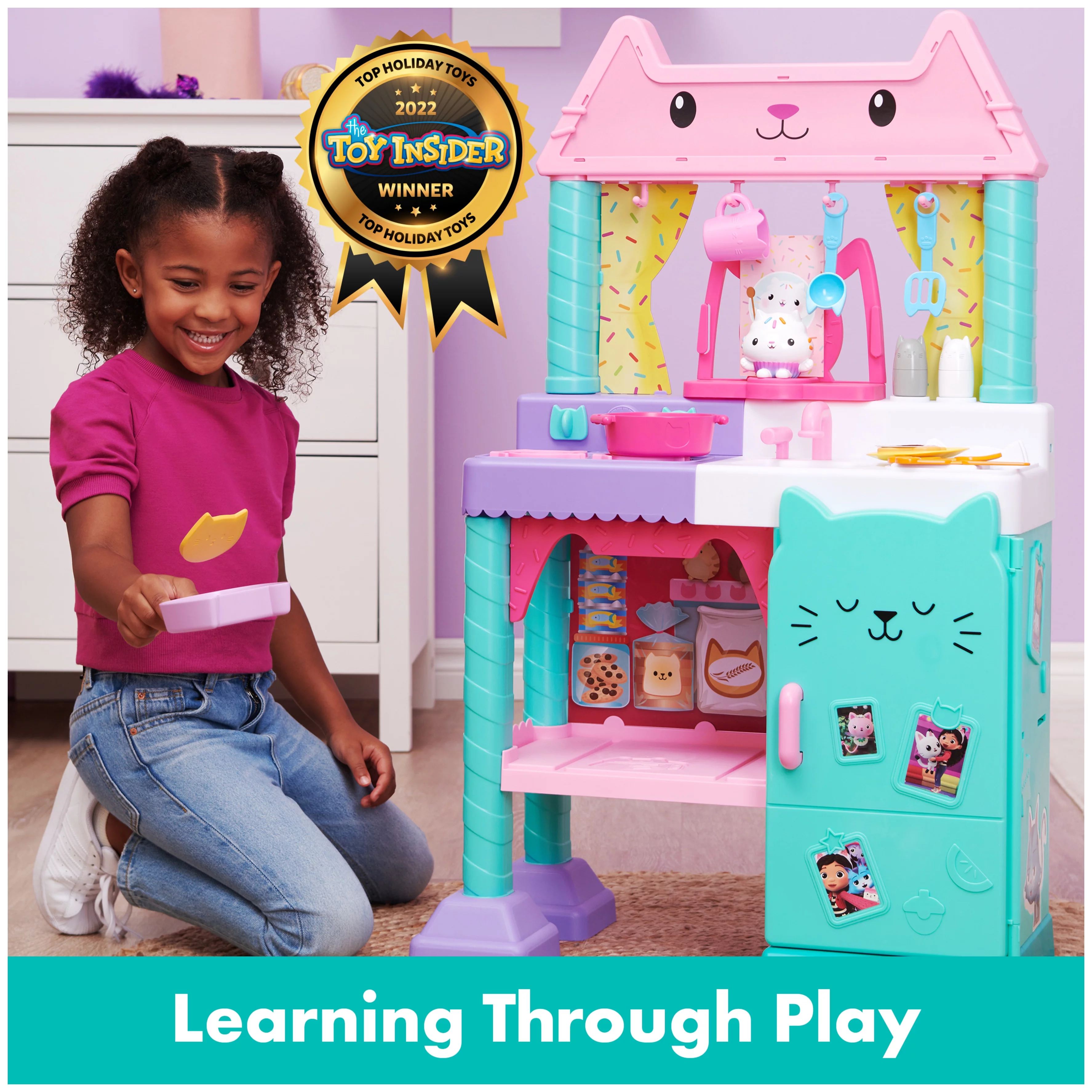 Gabby’s Dollhouse, Cakey Play Kitchen Set, for Kids Ages 3 and up