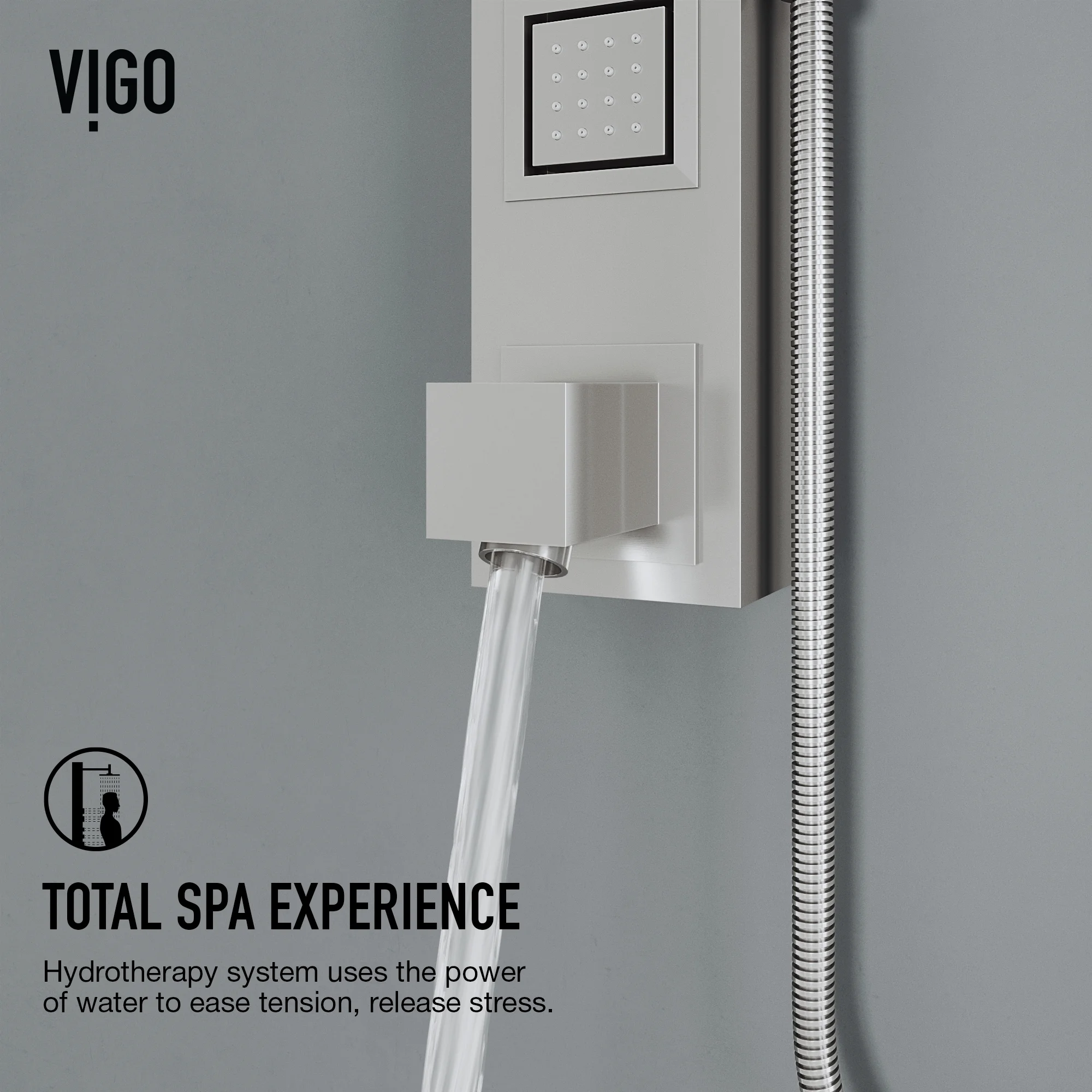Vigo Vg08019 Bowery Thermostatic Shower Panel - Stainless Steel