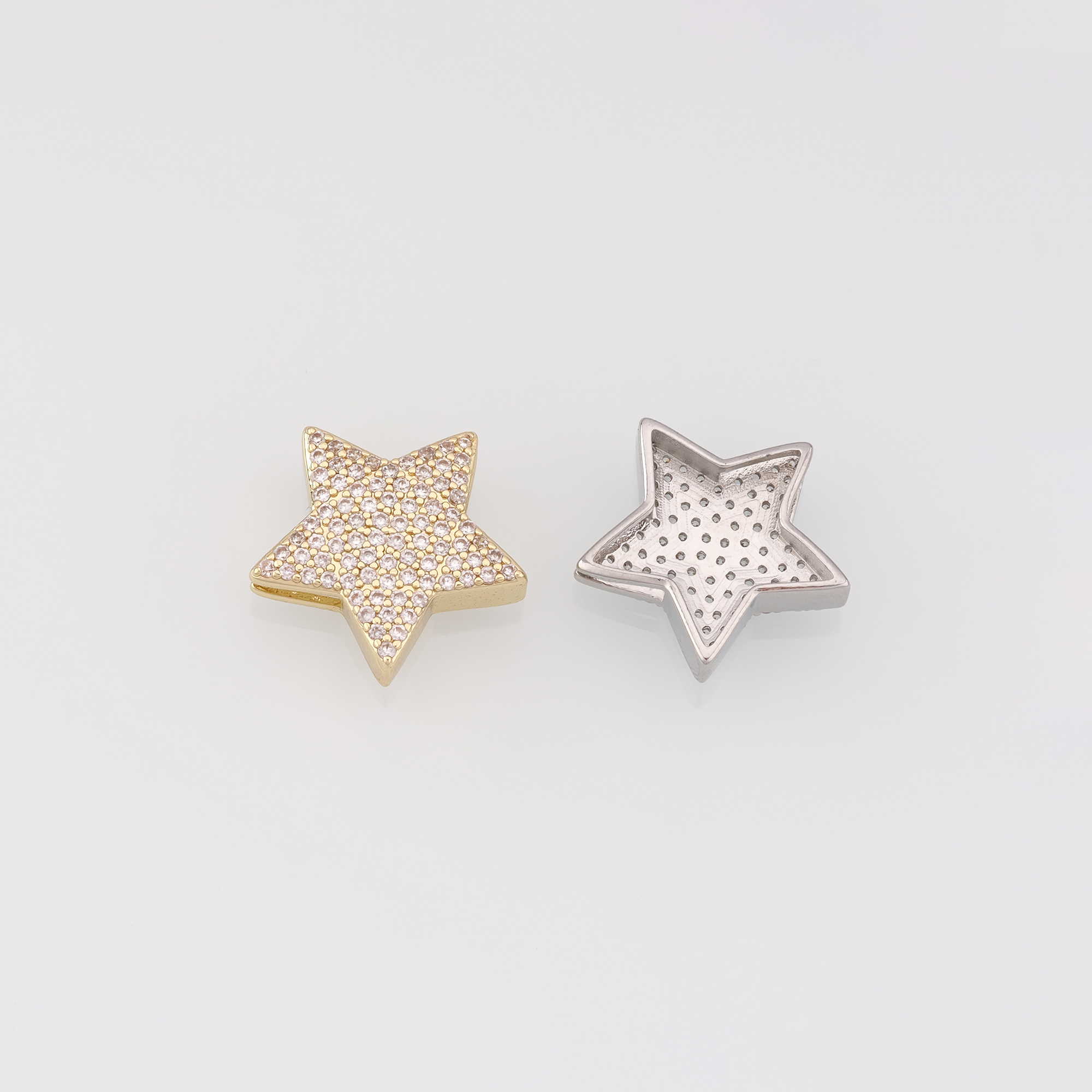 18K Gold Filled Star Spacer Beads,CZ Micro Pave Celestial Spacer Beads,Necklace And Bracelet Making,DIY Jewelry Supply