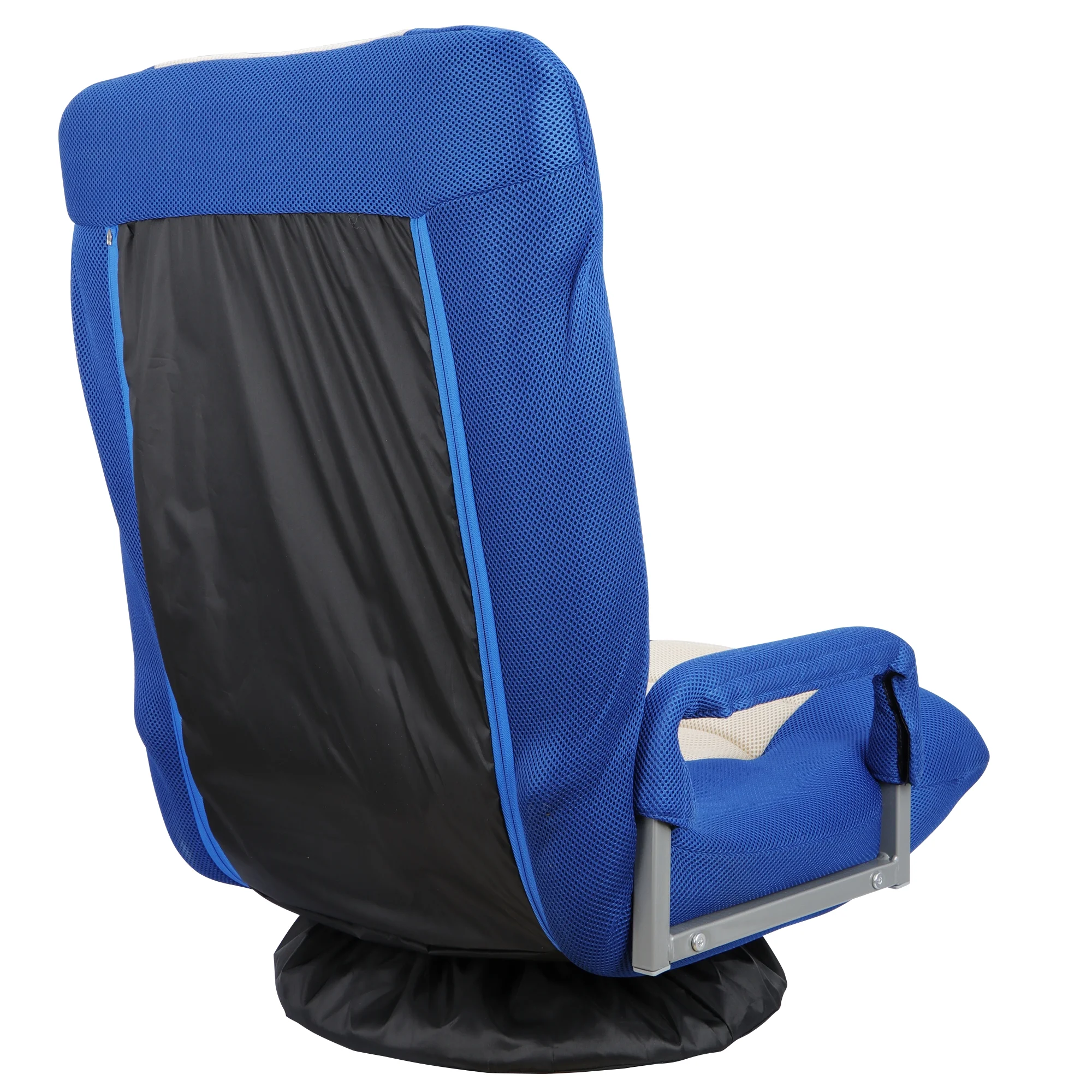 ZENY Swivel Foam Gaming Floor Chair with Arms 5 Positions Adjustable Lazy Sofa Lounger