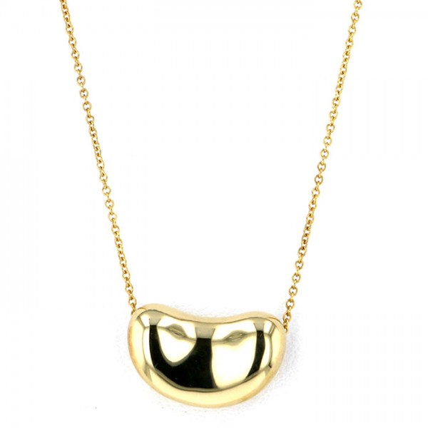 Tiffany & Co. Elsa Peretti Bean Necklace 18K Yellow Gold