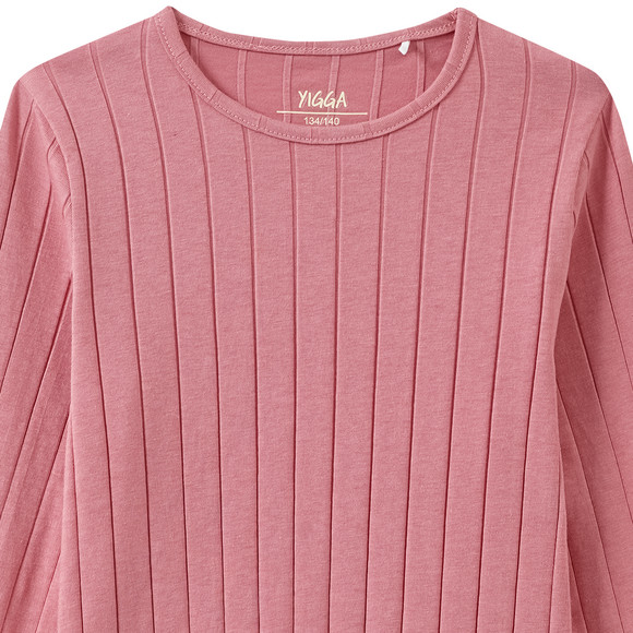 Yigga Mädchen Langarmshirt mit Wellenbündchen