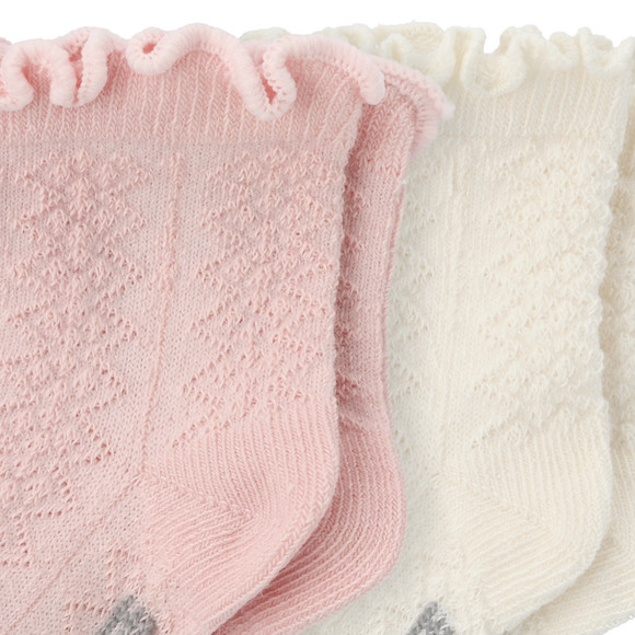 Topomini Pure Collection 2 Paar Newborn Socken mit Ajour-Muster