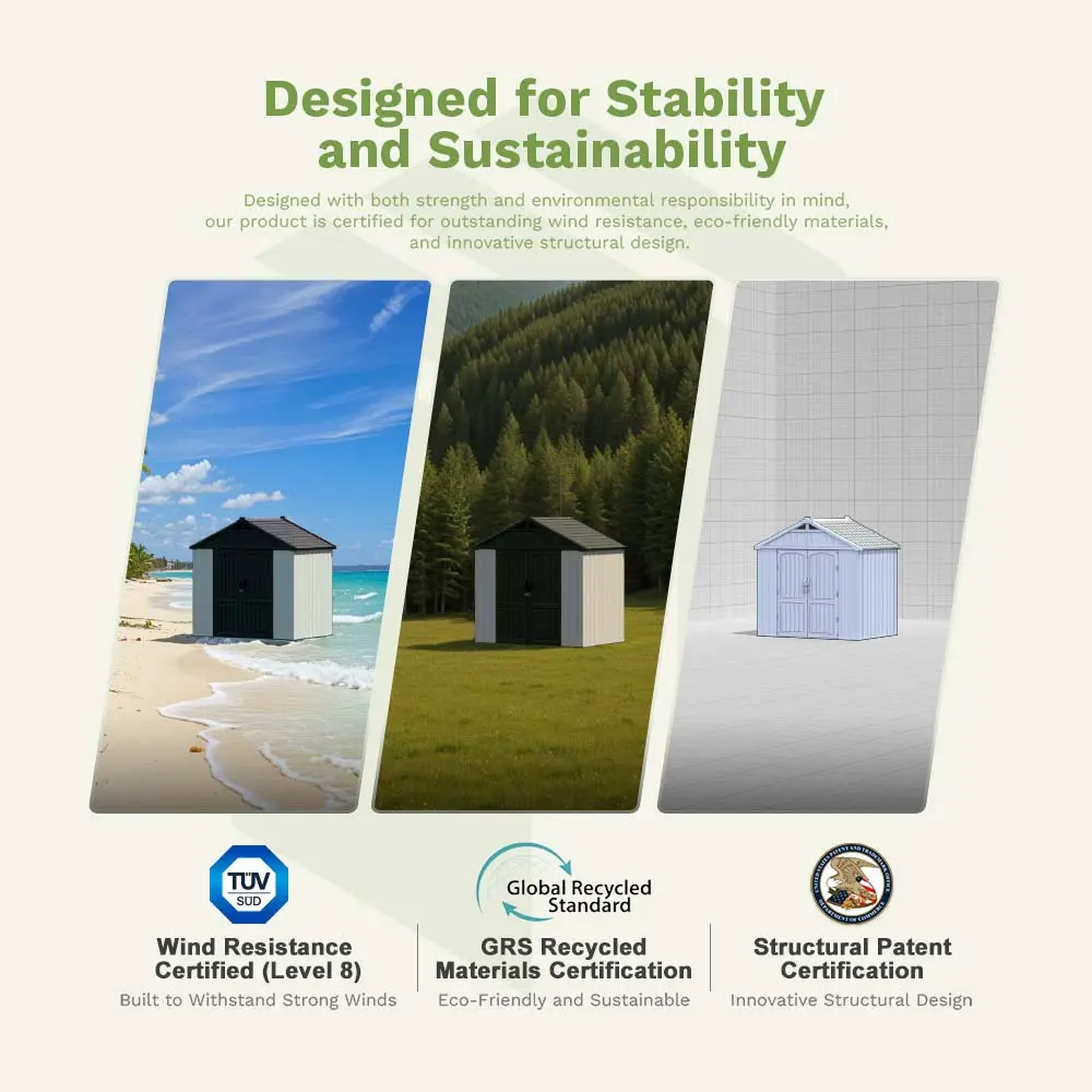 Patiowell Kick-it 8x10 Plastic Shed Pro