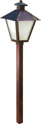 Dabmar Lighting LV82-ABS 12V JC Post Lantern Path Light 20W - Antique Brass