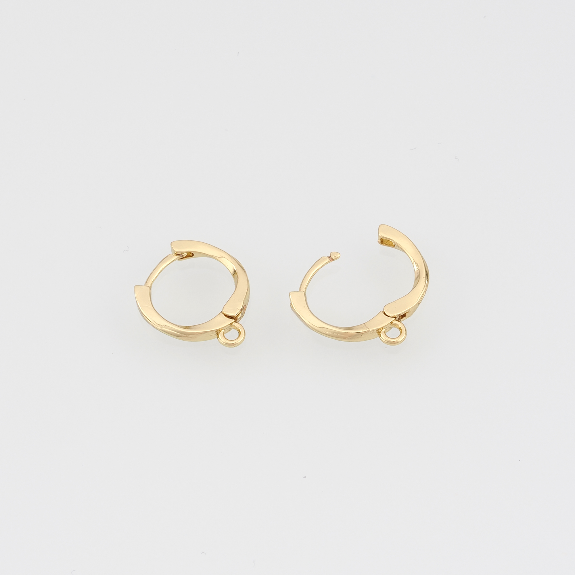 18K Gold Filled Round Hoop Earrings,Dainty Hoops Huggie,DIY Jewelry Making Supply