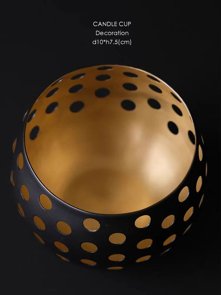 DC140 - Real! Brass! Handmade aromatherapy atmosphere candle cup grass room Yayoi artistic candlelight ornament