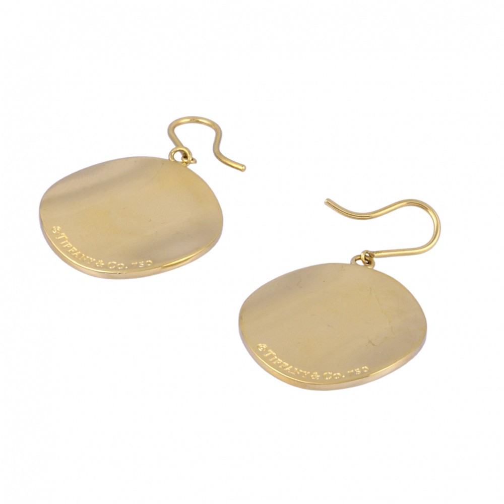 Tiffany & Co. Tiffany Notes Round K18YG Yellow Gold Earrings