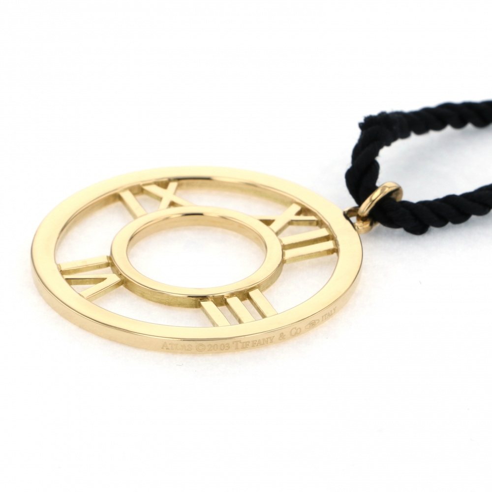 Tiffany & Co. Atlas Open Medallion Necklace 18K Yellow Gold