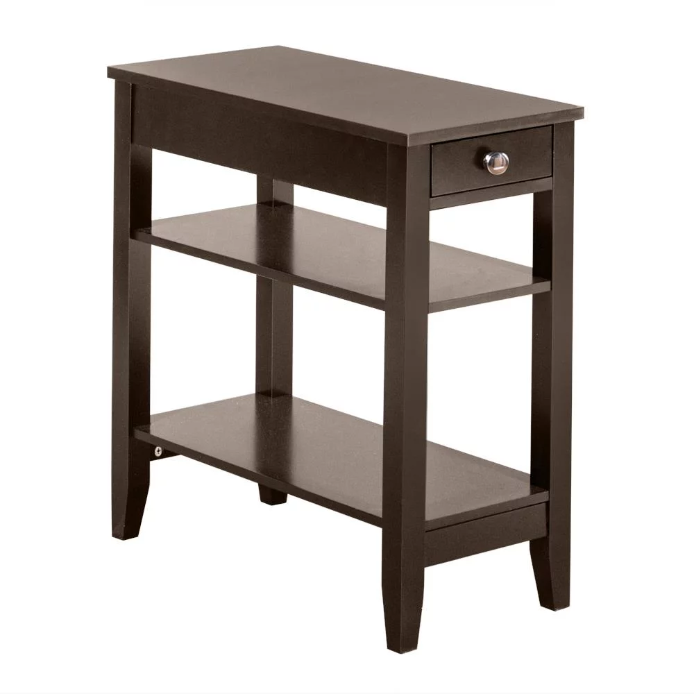 Ktaxon Chair Side End Table with 2 Layers and Shelf Narrow Nightstand for Living Room,Coffee