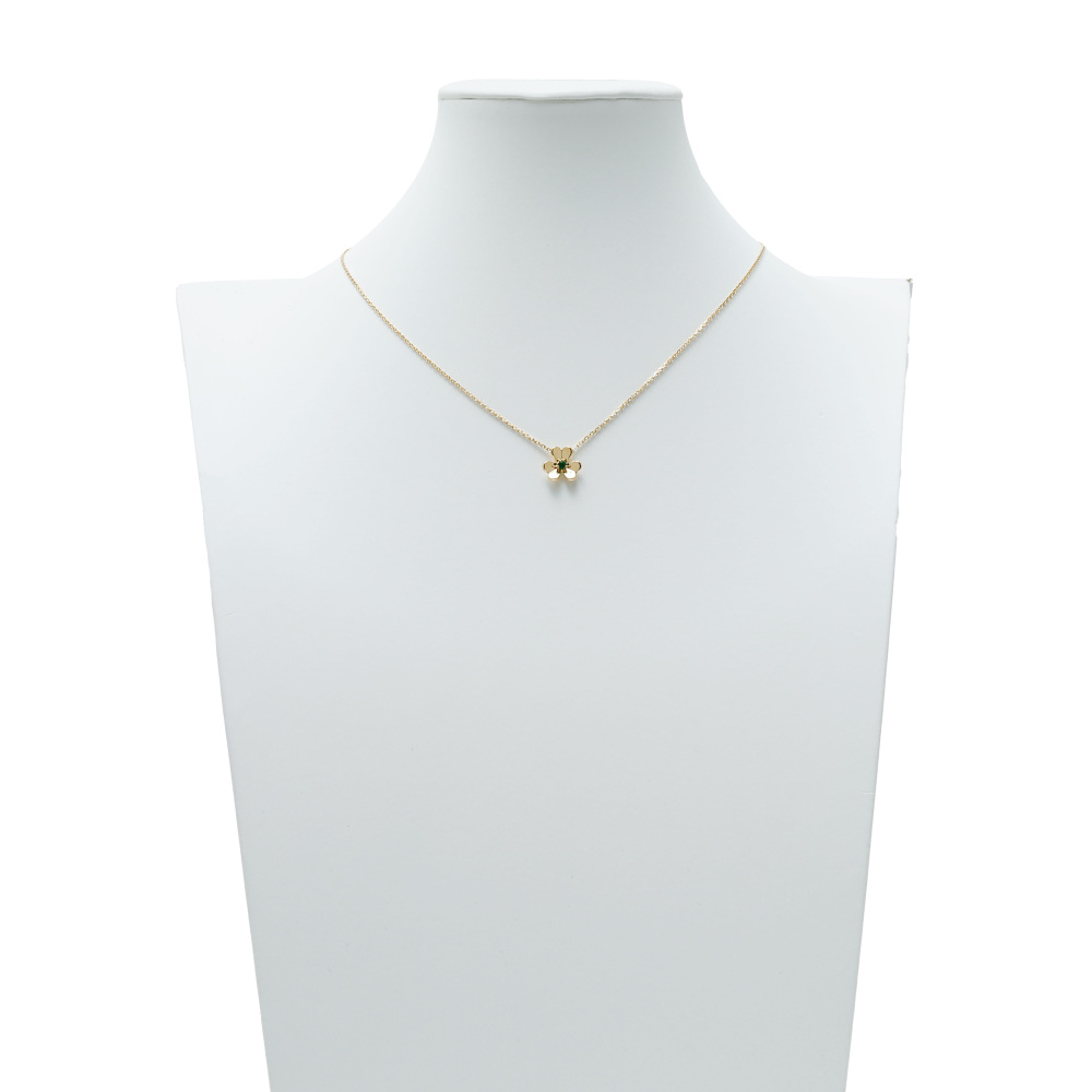 Van Cleef & Arpels Frivole Necklace 18K Yellow Gold Emerald VCARP7SB00
