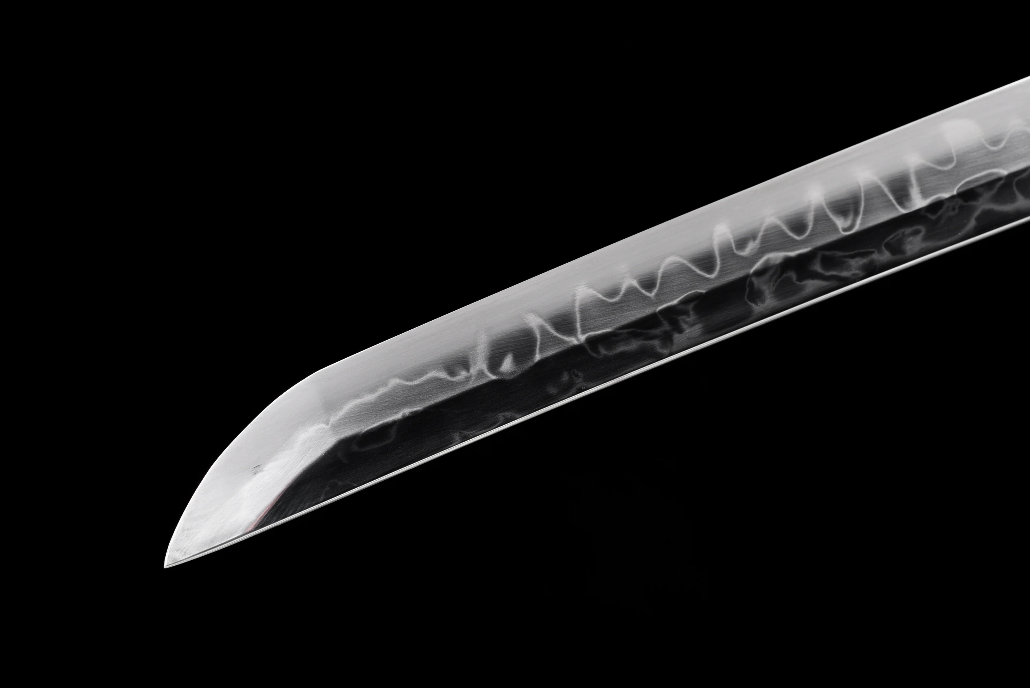 Blue Katana – T10 Clay Tempered Full Hamon (皆烧), Full Tang