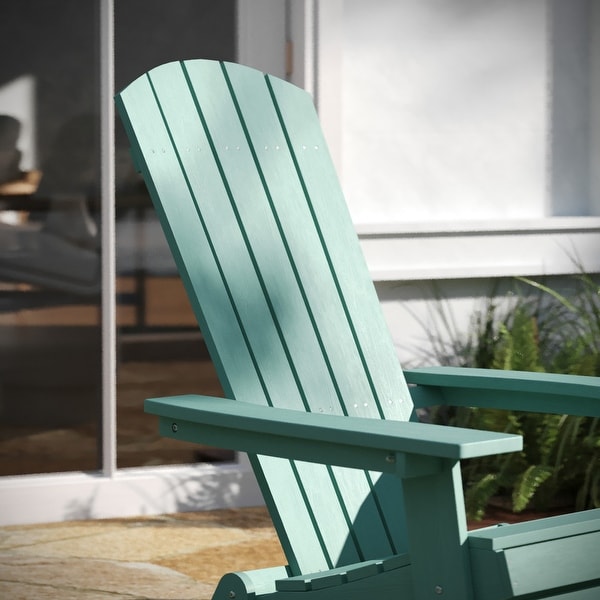 AllWeather Poly Resin Folding Adirondack Chair