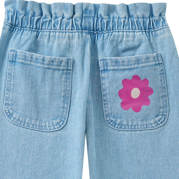 Famy Mädchen Jeans mit Paperbag-Bund