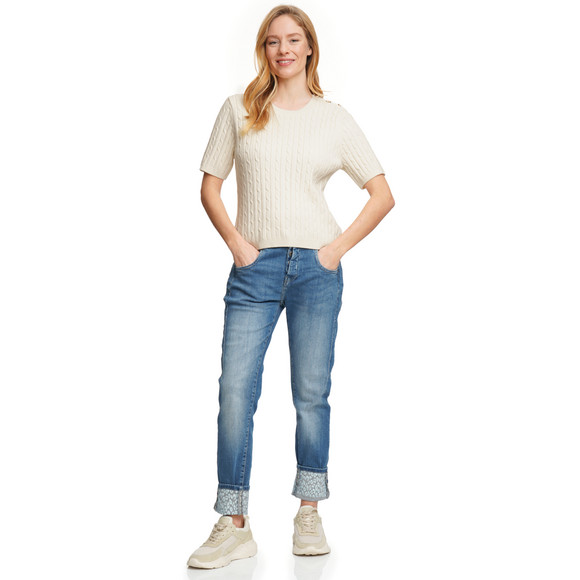 Gina Benotti Damen Strickpullover mit Zopfmuster