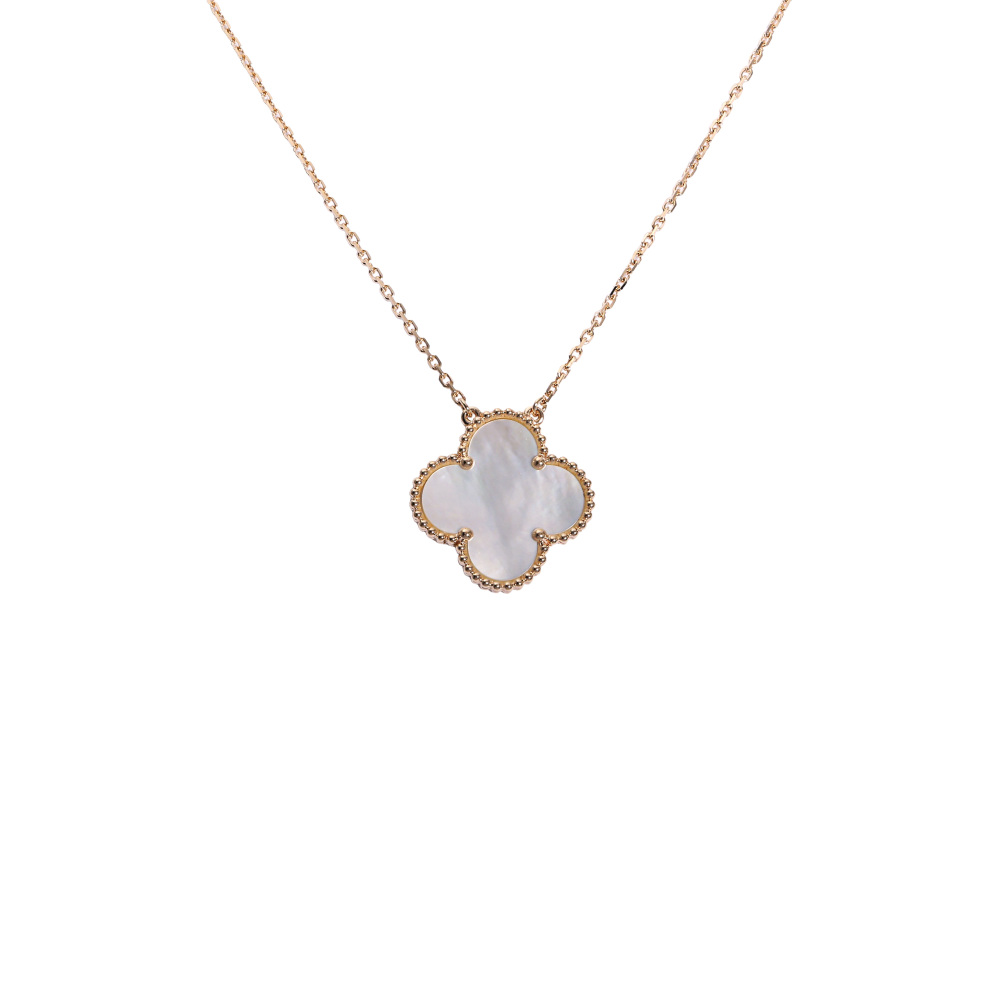 Van Cleef & Arpels Magic Alhambra Ginza Main Store Limited Necklace 18K Rose Gold Mother of Pearl VCARO41300