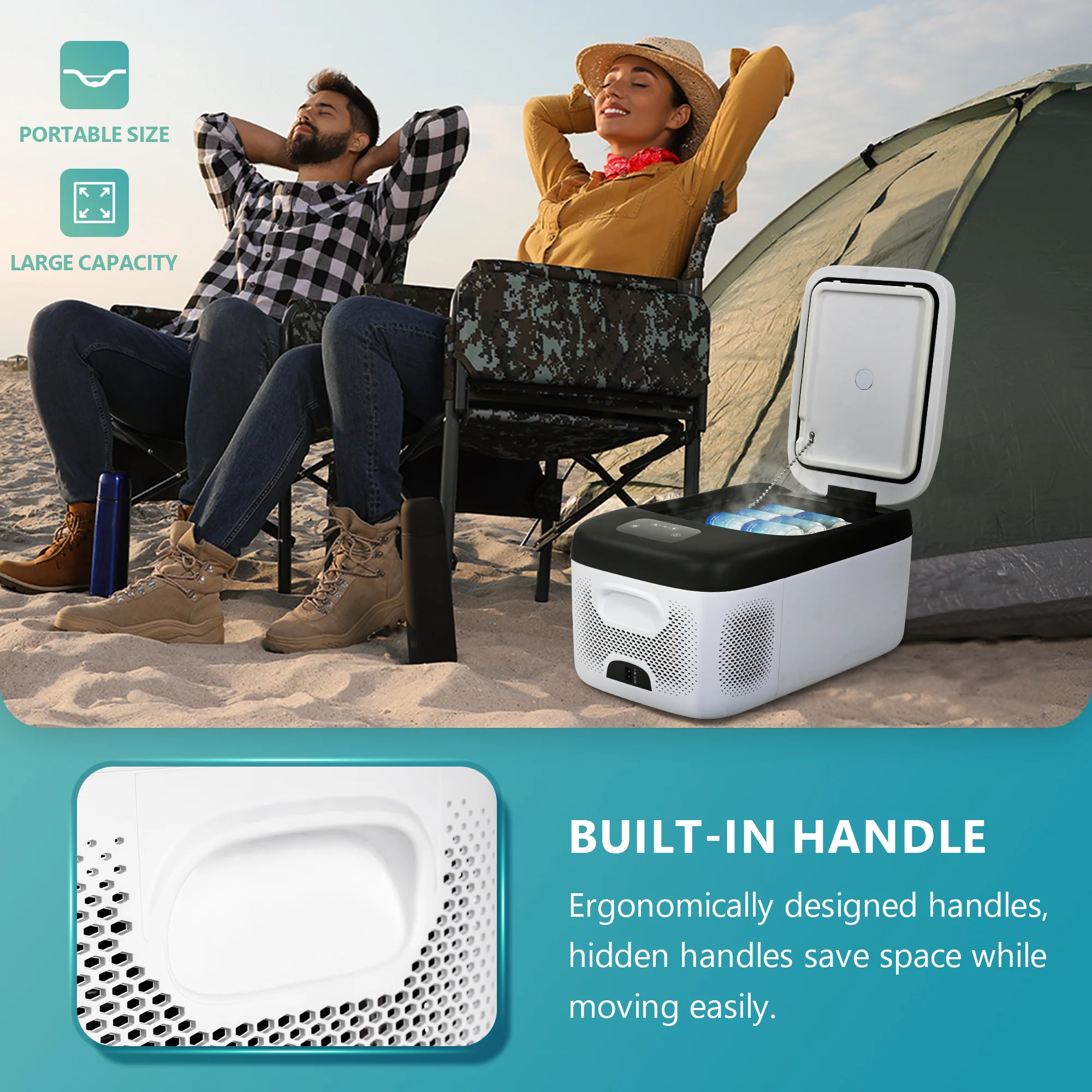 Energy-Saving 12 Volt Portable Compact RV Refrigerator