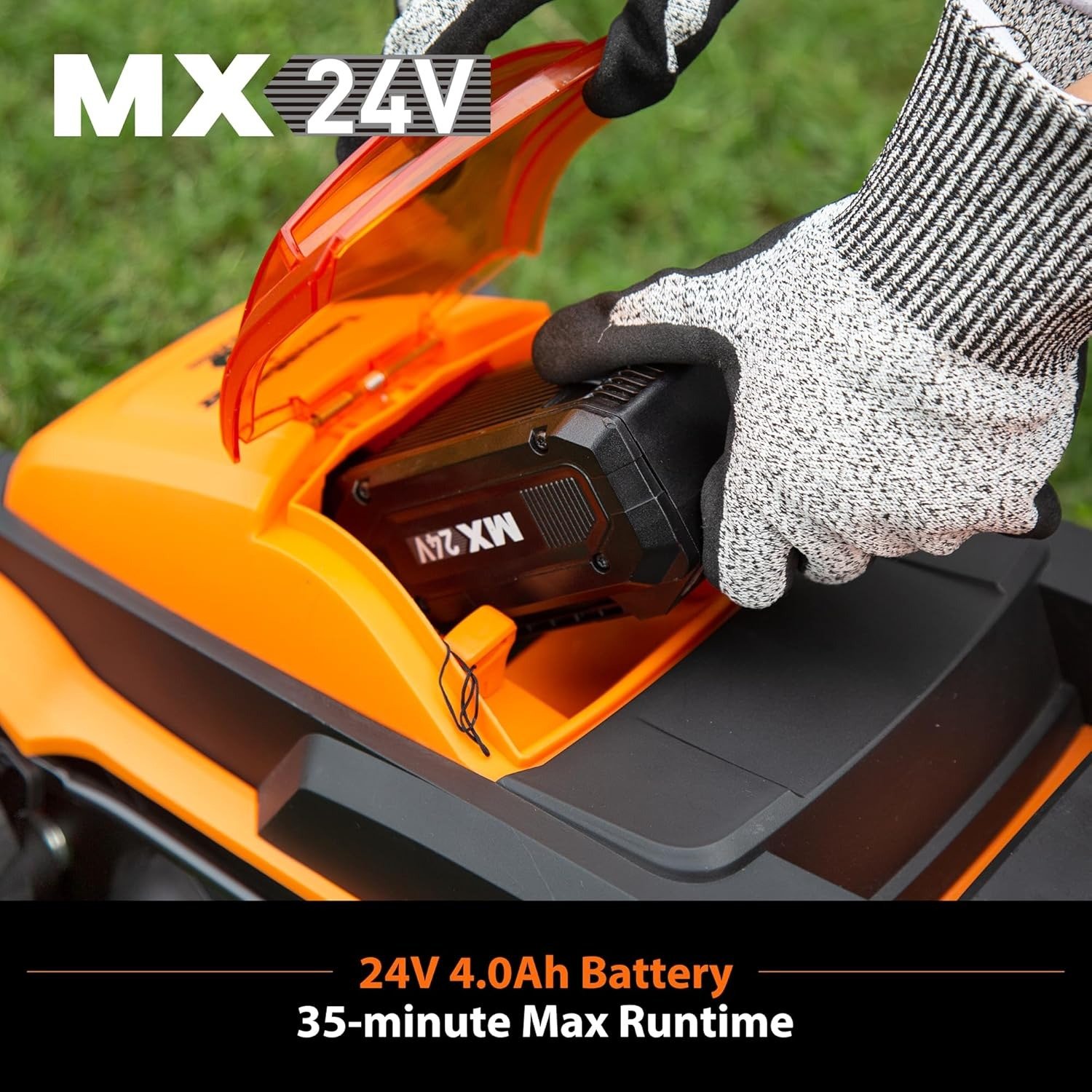 13-inch Cordless Lawn Mower and Cordless Leaf Blower Combo with 2×4.0Ah Batteries and Charger