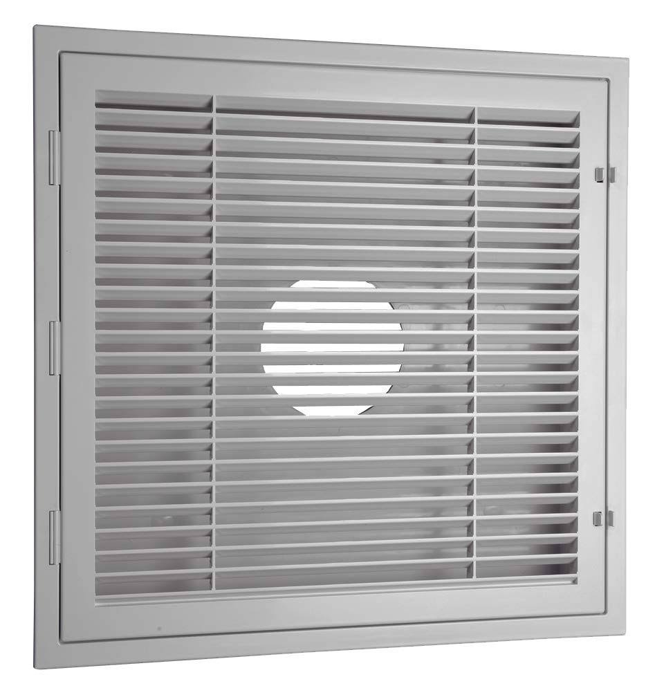 Quick Connect HT-2X2-RTN 2' x 2' White Plastic Louver Return Lay-In with Bulls-