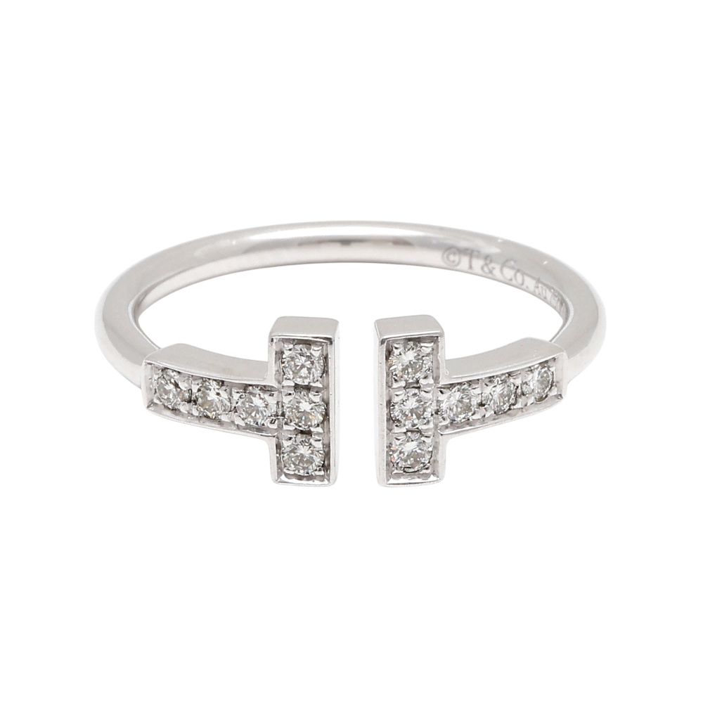 Tiffany & Co. Tiffany T Diamond Wire Ring 18K White Gold 60147237