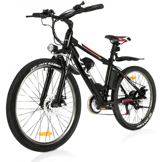 350/500W Electric Mountain Bike 26″ E-Bike 36/48V 8/12.5Ah Removable Battery E-Bike 32MPH 21 Speed Gears Adult E-Bike Commuter Bike