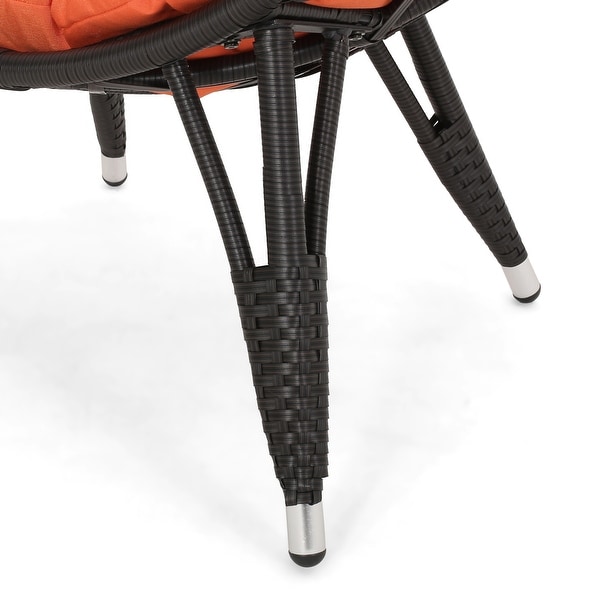 Palazzo Wicker Cushioned Teardrop Chair by Christopher Knight Home