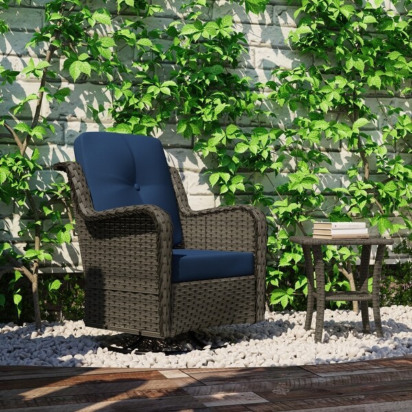 Patio Rattan Chairs Swivel Rocker
