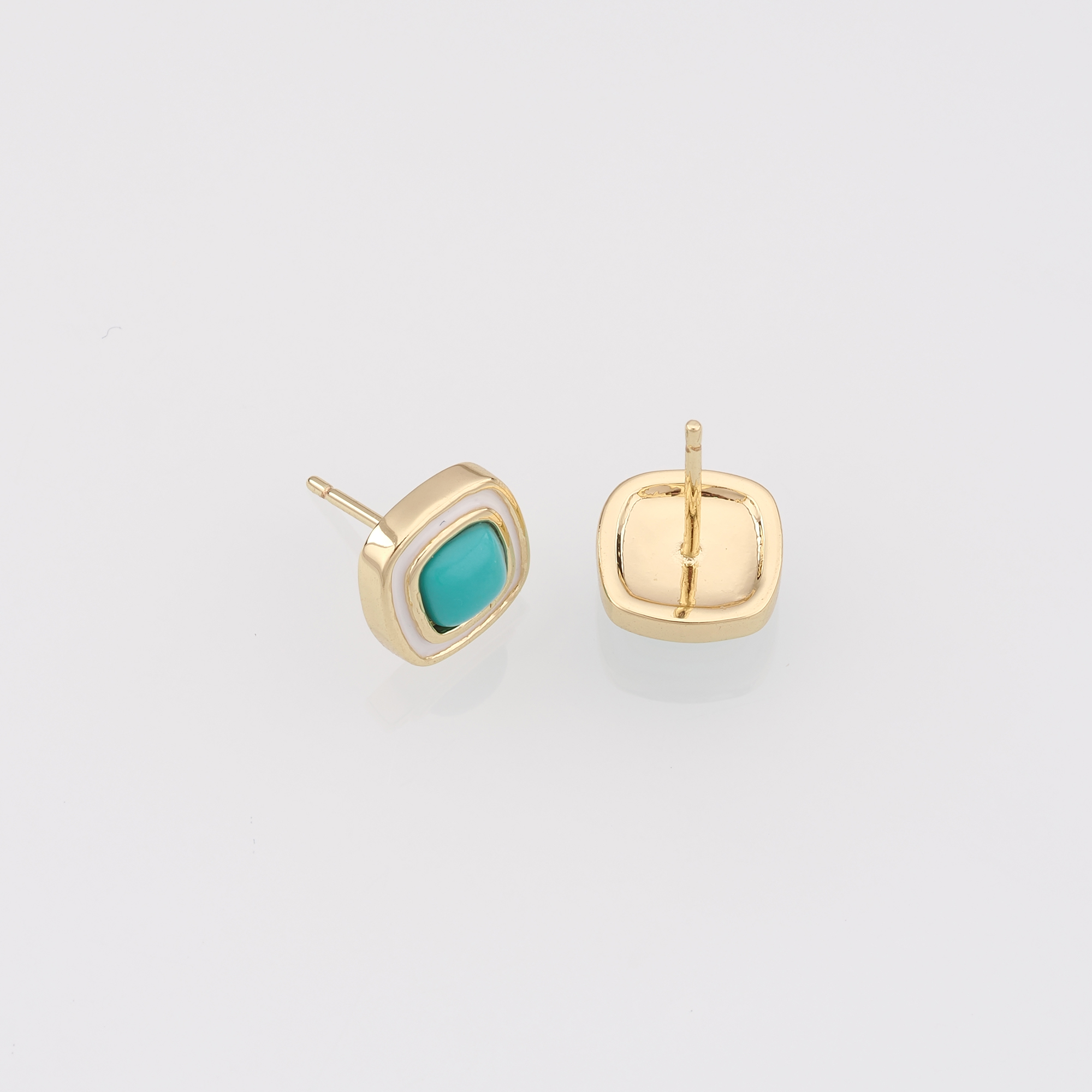 复制18K Gold Filled Square Stud Earrings,Square Earrings,Dainty Earrings,Minimalist Earring,Gift for Wife