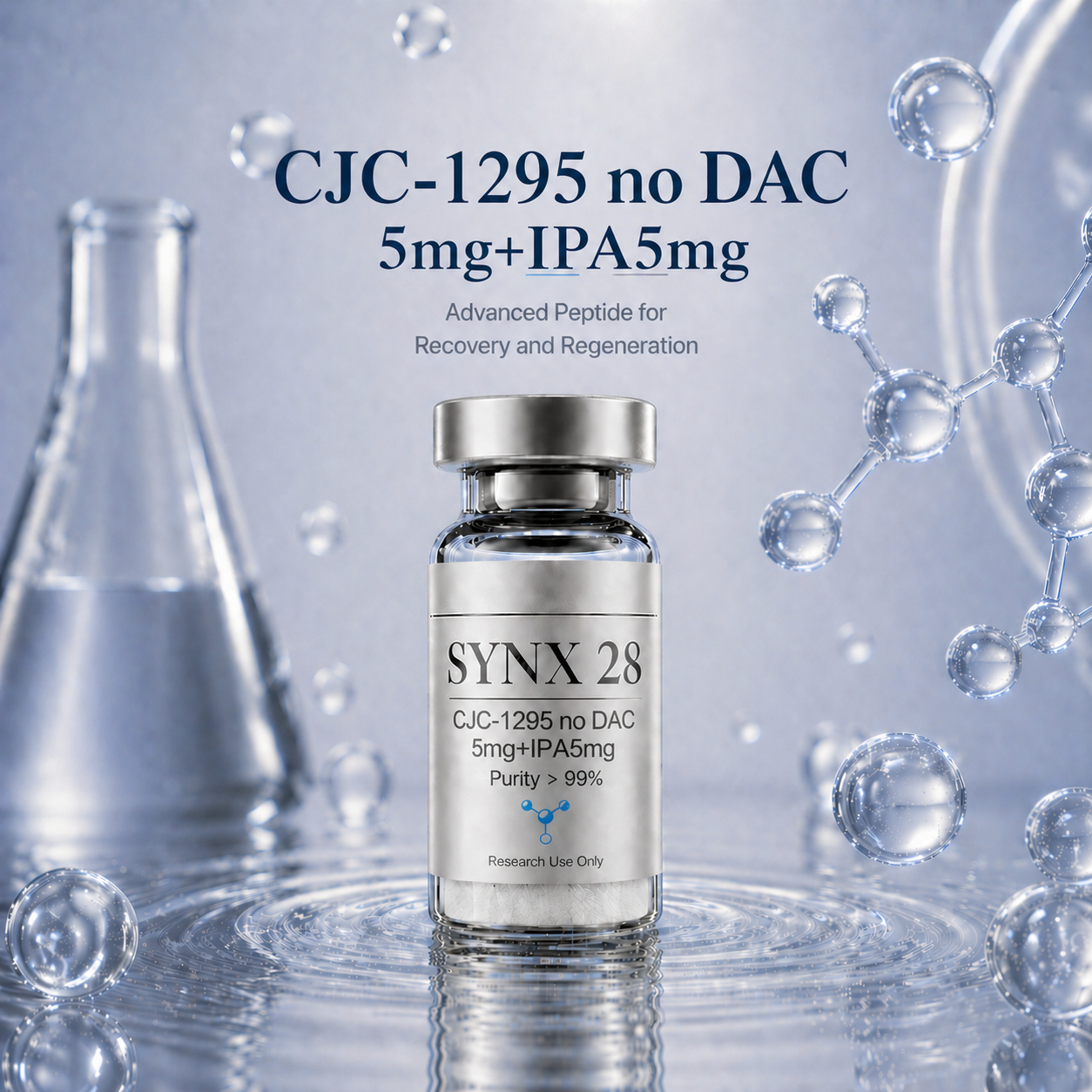 CJC-1295 no DAC 5mg+IPA5mg *10vials