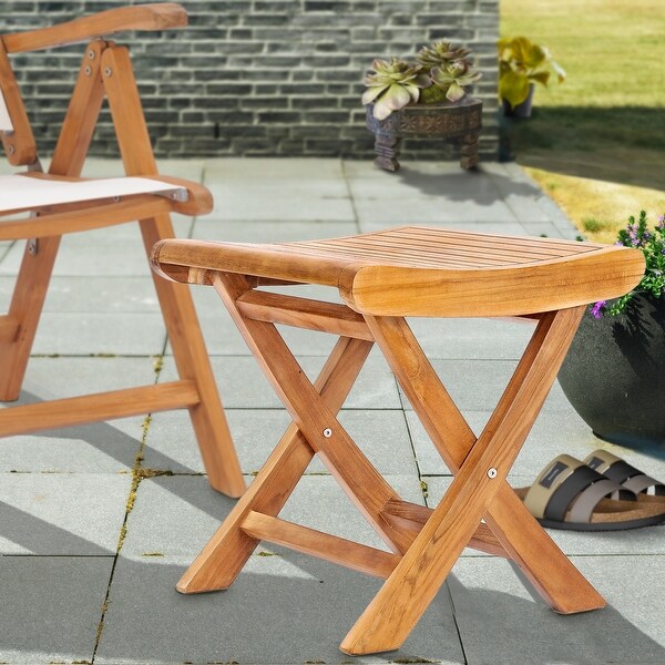 Chic Teak Italy Teak Wood Outdoor Footstool / Side Table,made from AGrade Teak Wood