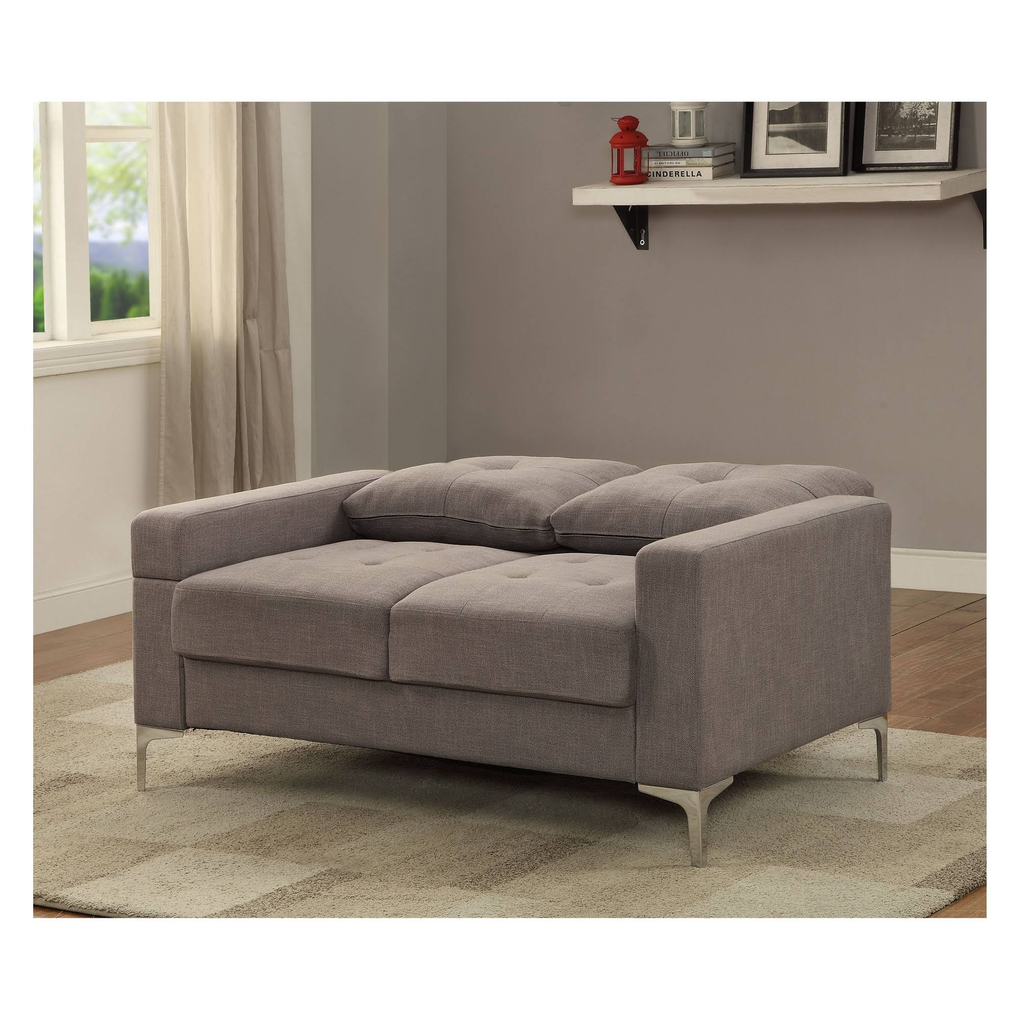 Acme Furniture 52811 Dorian Gray Linen Adjustable Loveseat
