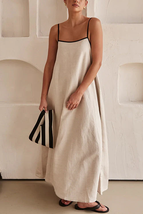 Tie-Back Maxi Dress | A-Line Summer DressClistos
