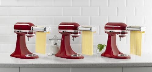 Stand Mixer Attachment, 3-Piece Pasta Roller & Cutter Set