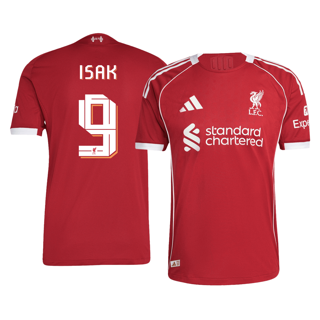 ISAK #9 Liverpool Home Player Version Jersey 2025/26 - UCL