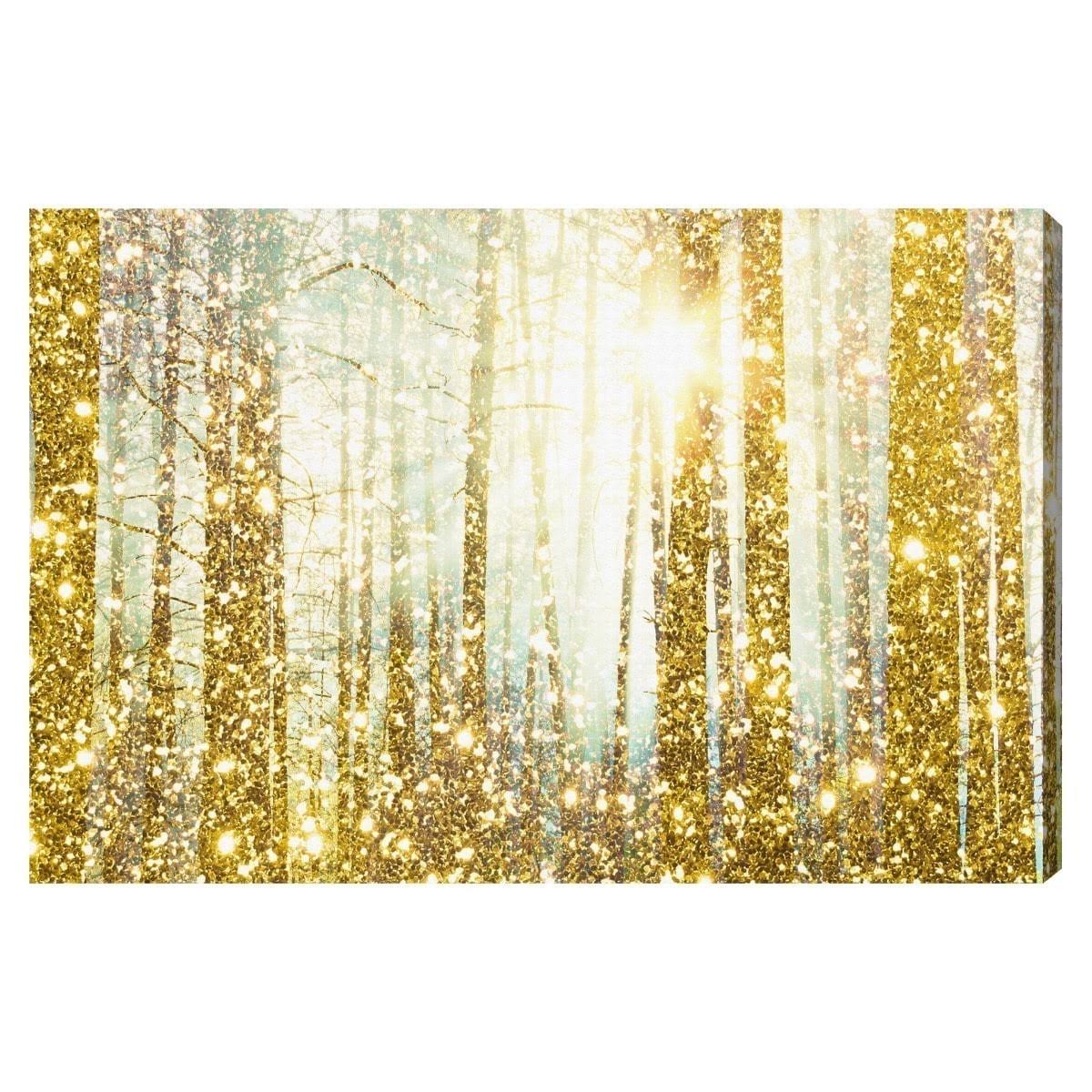 Oliver Gal &Magical Forest& Canvas Art - Gold (45 x 30)
