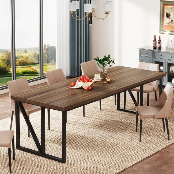 Extra Long Dining Room Table,78.7 Inches Rectangular Dining Table,Kitchen Table
