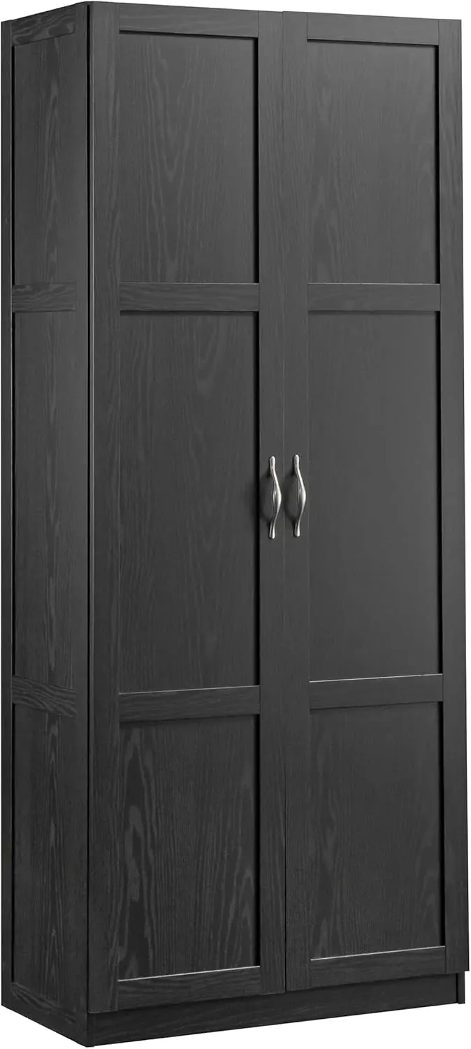 Sauder Cinnamon Cherry Pantry Cabinet – 29.6″W x 16″D x 71.5″H Floor-Standing Storage Unit