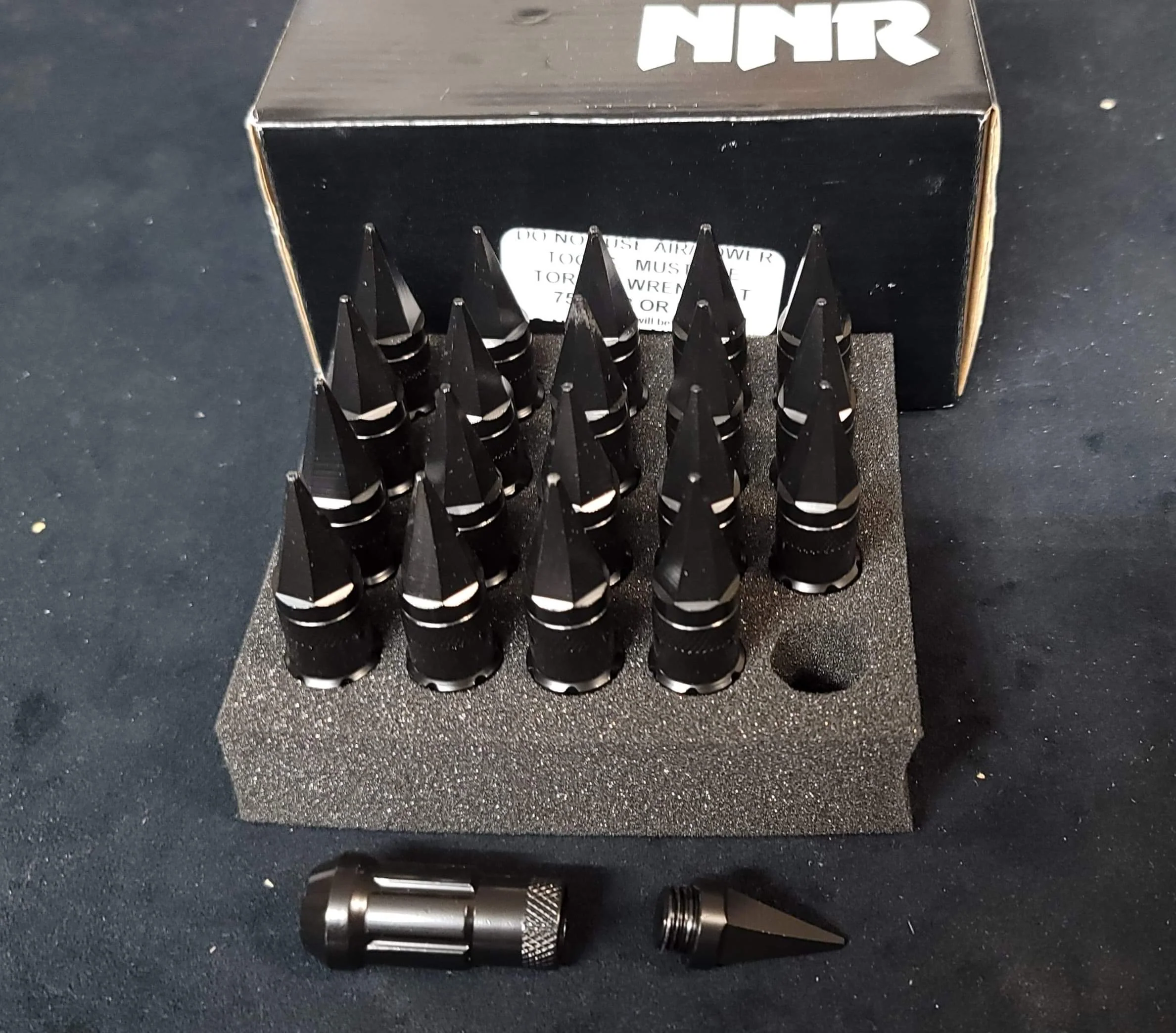 NNR Steel Extended Spline Wheel Lug Nuts with Spike 78mm 20pcs