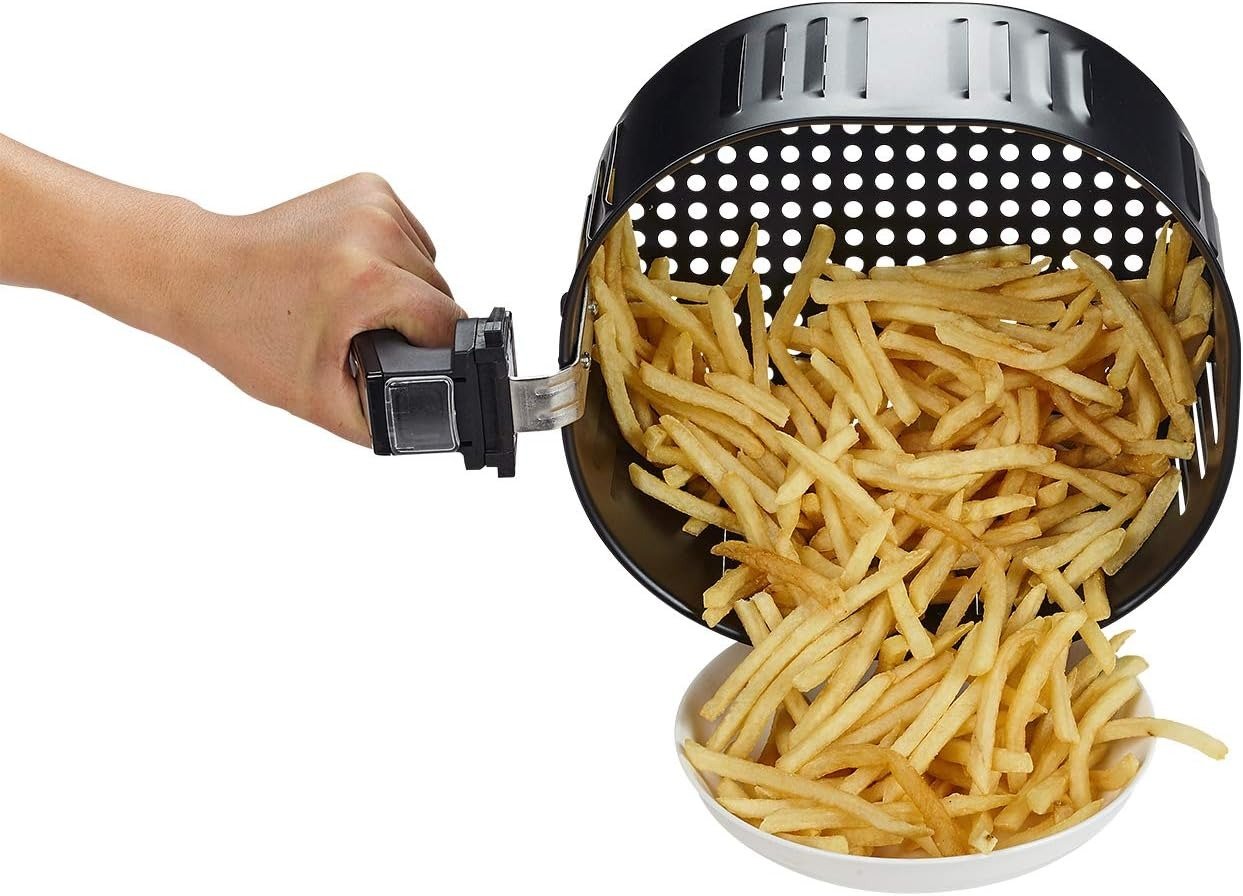 5.8QT 8-in-1 Electric Air Fryer, Rapid Air Tech, Touch Screen, Shake Reminder, Black