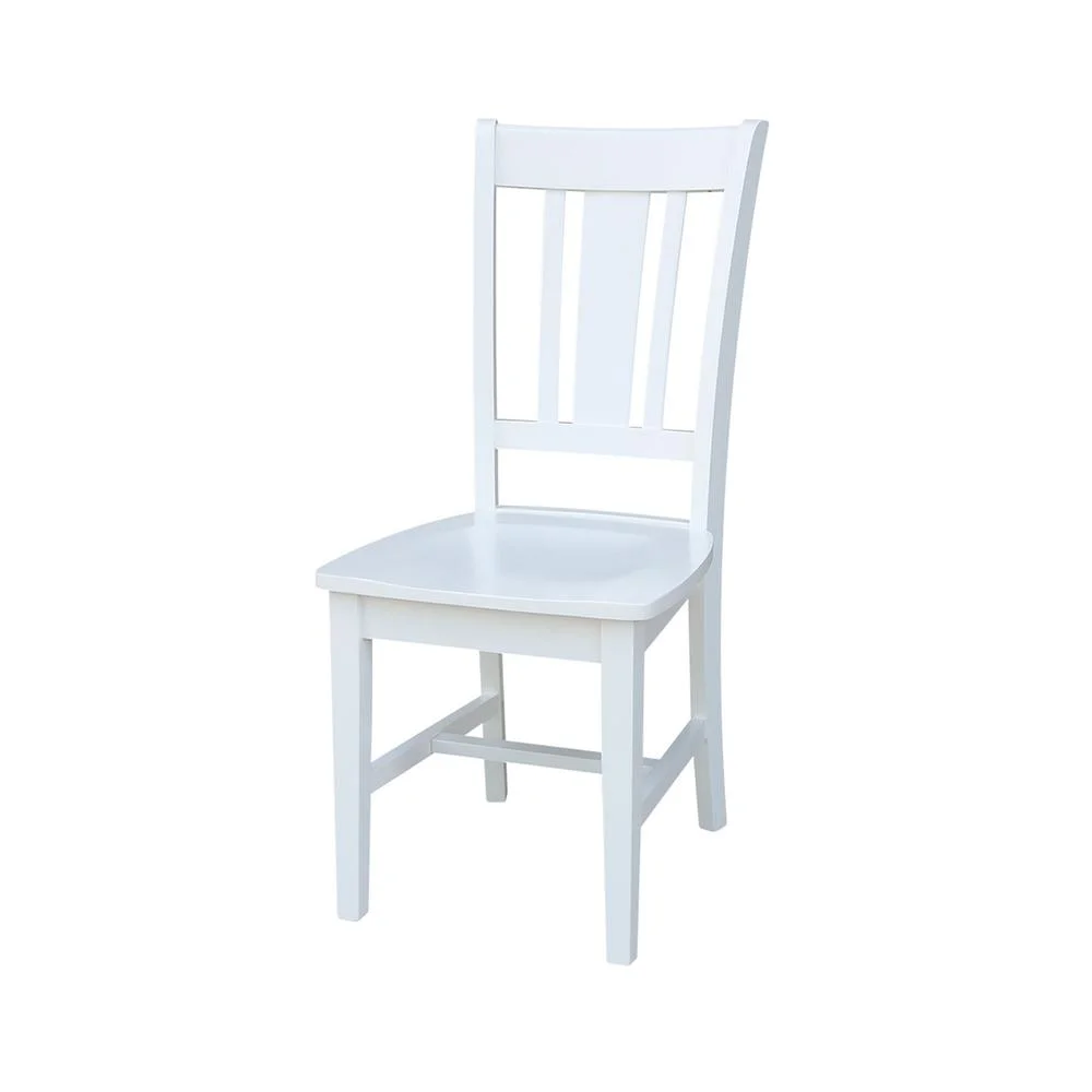 International Concepts Solid Wood 5-Piece Dining Set with 42 in. Dual Drop Leaf Table and 4 Splat Back Dining Chairs in Natural/White