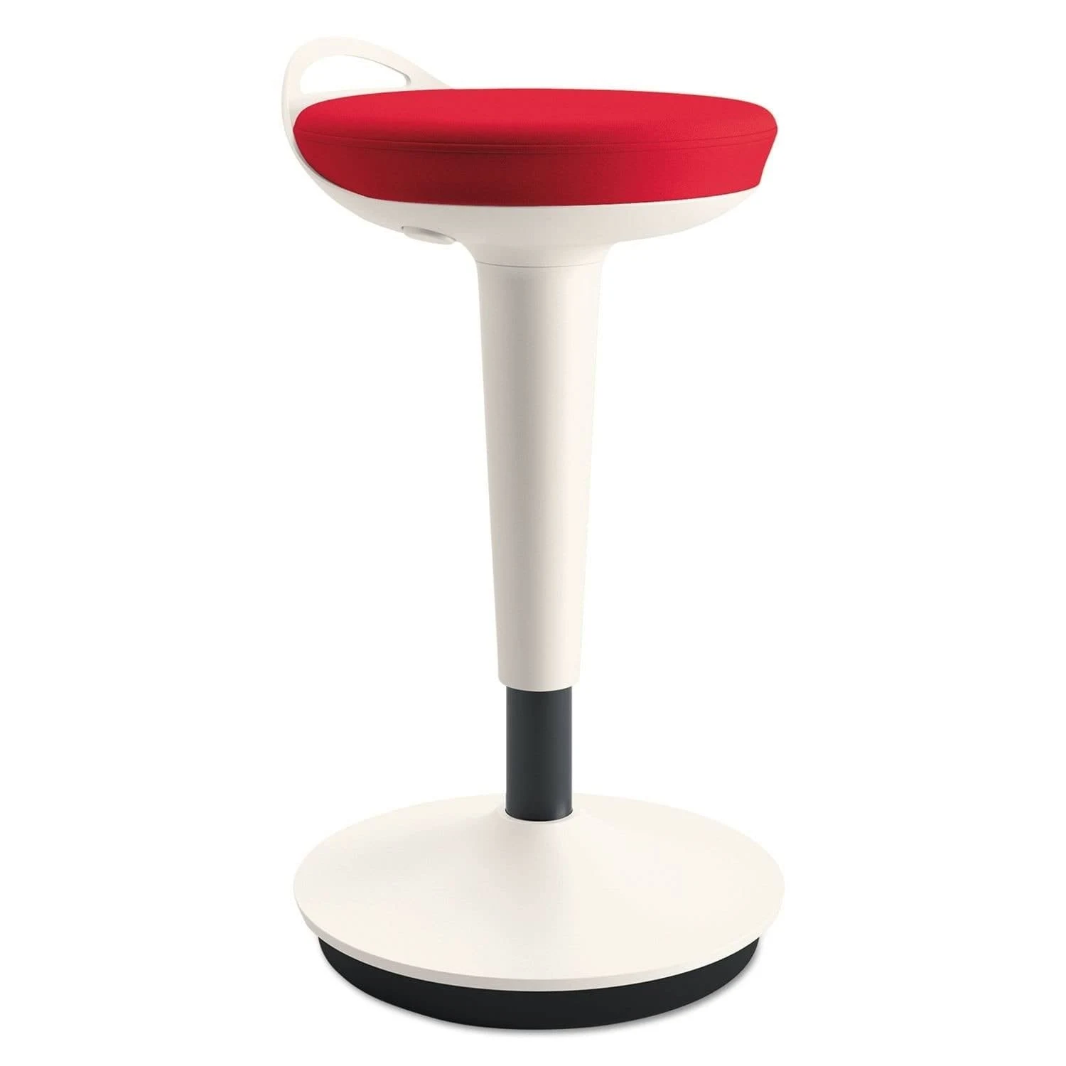 Alera Balance Perch Stool , Black with White Base