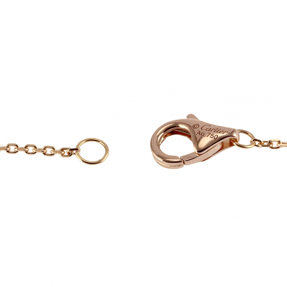 Cartier Trinity Necklace Tri-Gold Diamond B7223500