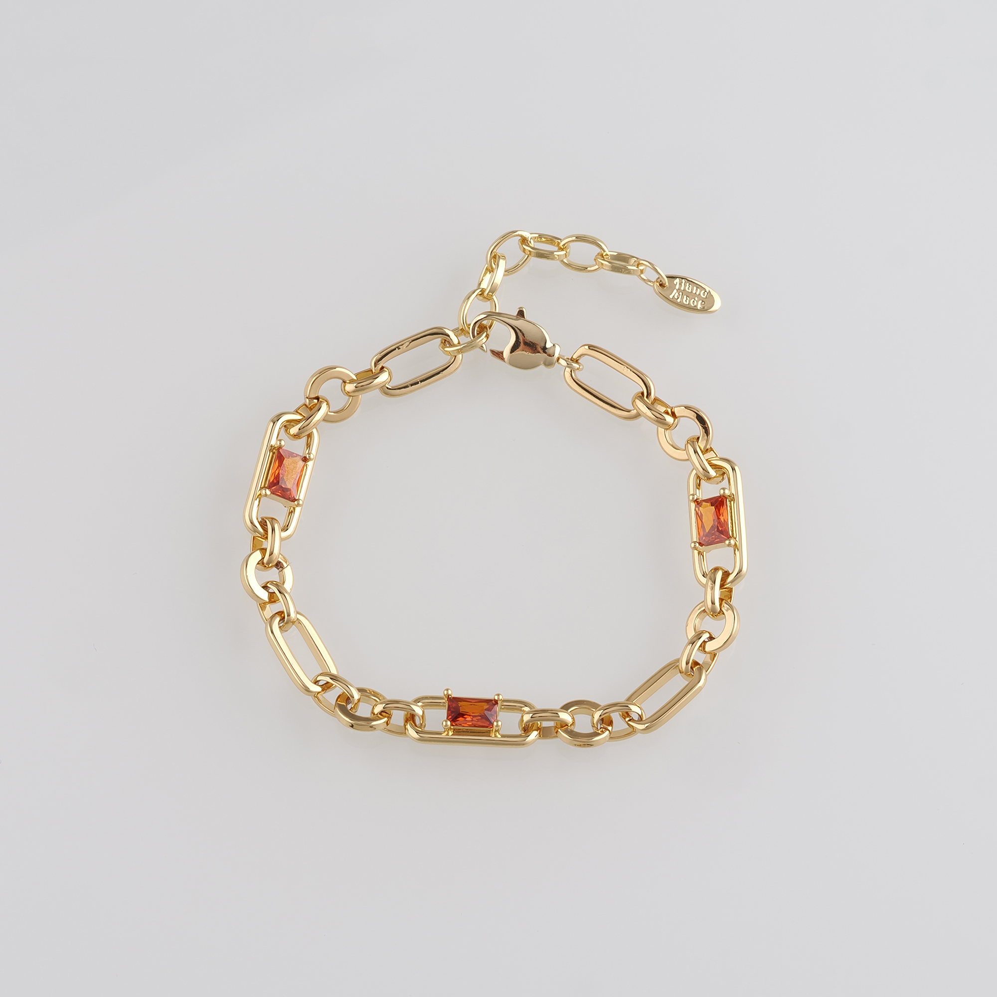 18K Gold Filled Round Link Chain Bracelet,Cable Chain,Gold Chain Bracelet,Ladies Bracelet,Gift For Her